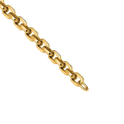 hermes yellow gold chain initial necklace